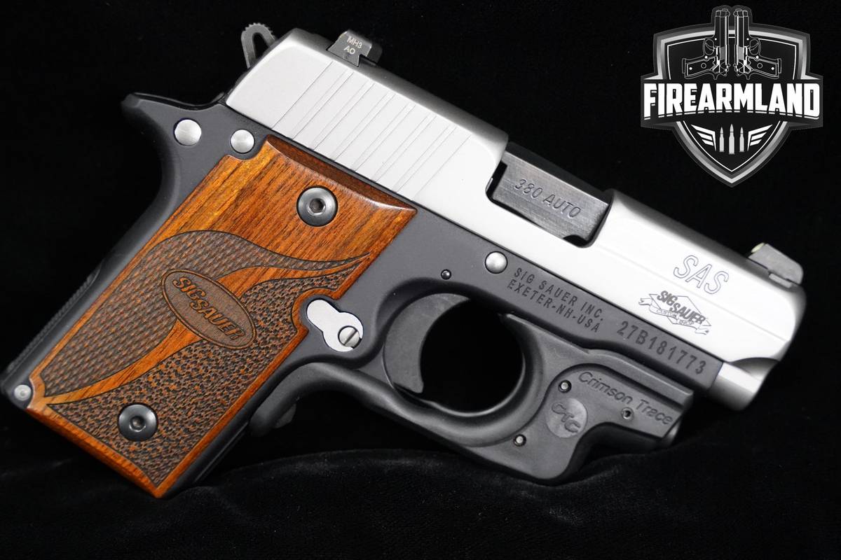 CUSTOM SHOP Sig Sauer P238 SAS 380 ACP 2.7" Two-Tone +ORIG CASE, HOLSTER