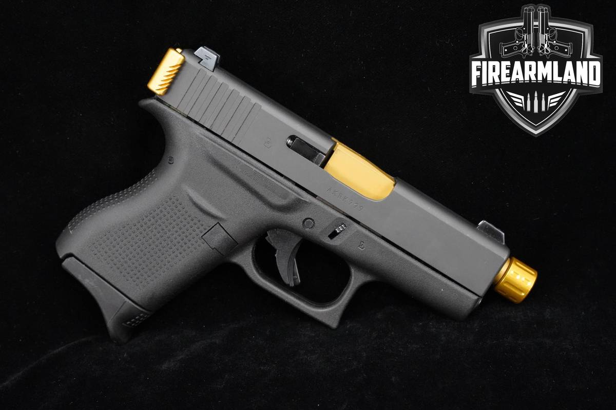 CUSTOM Glock 43 Slimline 9mm 3.4" G43 +ORIG CASE & 2 MAGS
