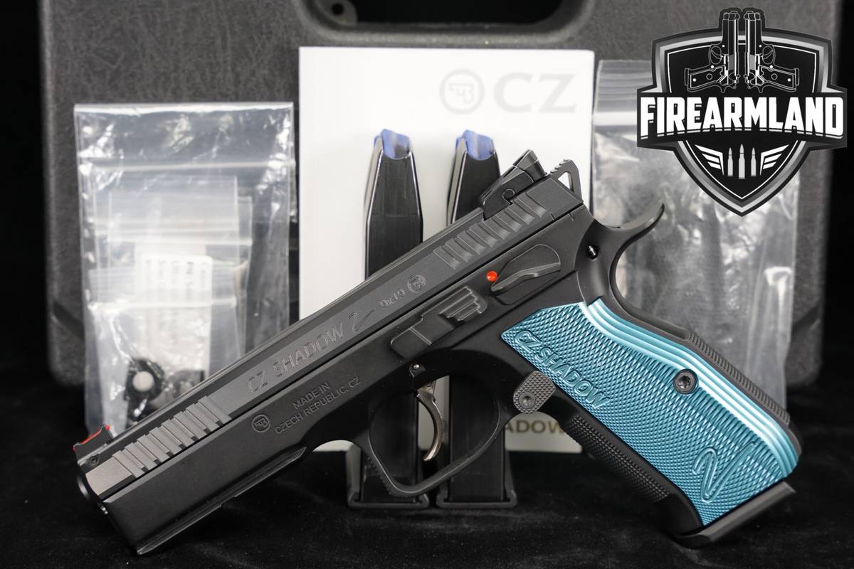 CZ Shadow 2 Black & Blue 9mm Shadow2 4.89 +3 MAGS & ORIG CASE