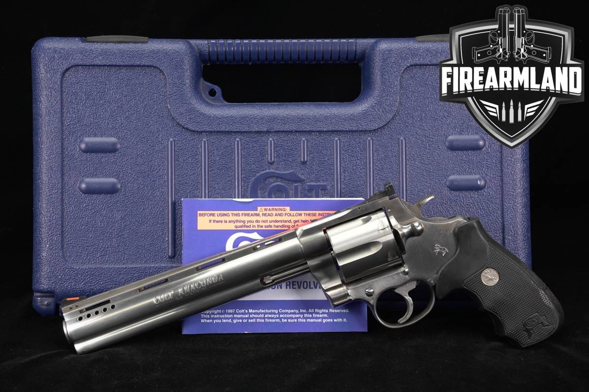 1998 Colt Anaconda 44 Rem Mag 8" PDT Optic-Ready Stainless +ORIG CASE