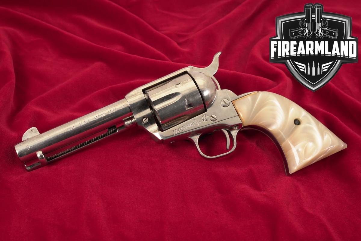 1986 Colt Single Action Army Third Generation 45Colt Bright Nickel +OG CASE