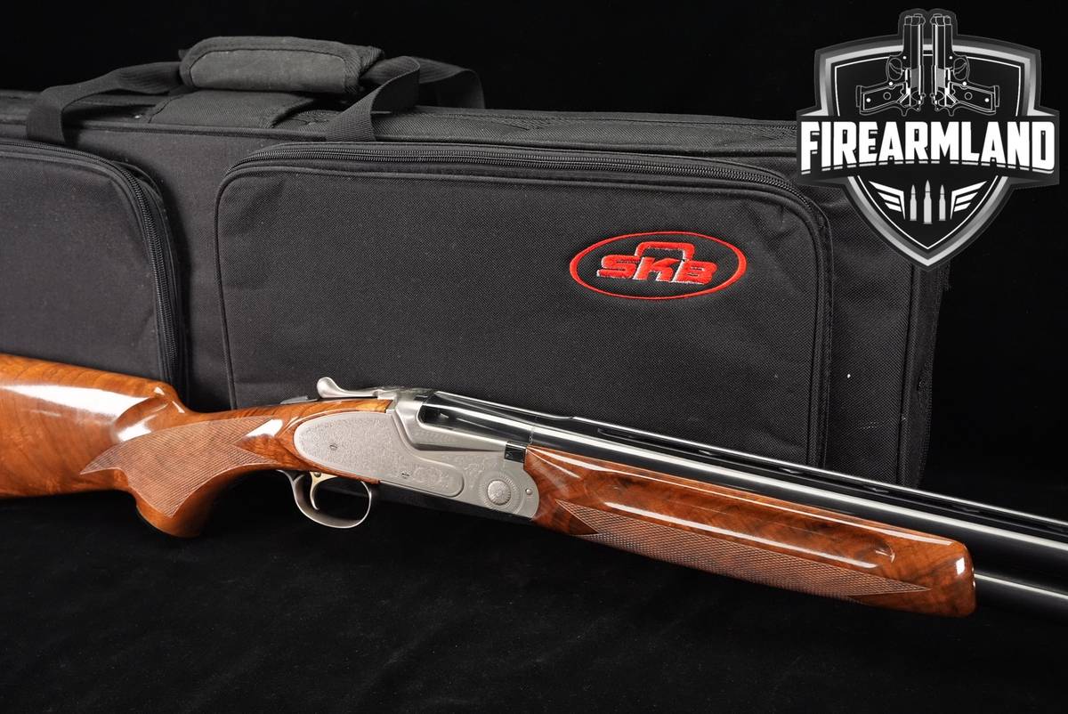 SKB Model 885 Sporting 12-Gauge Satin Silver & Walnut M885 JAPAN O/U +CASE