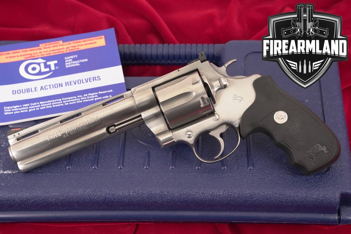 DESIRED 1998 Colt Anaconda 44 Rem Mag 6" Satin Stainless +ORIG CASE
