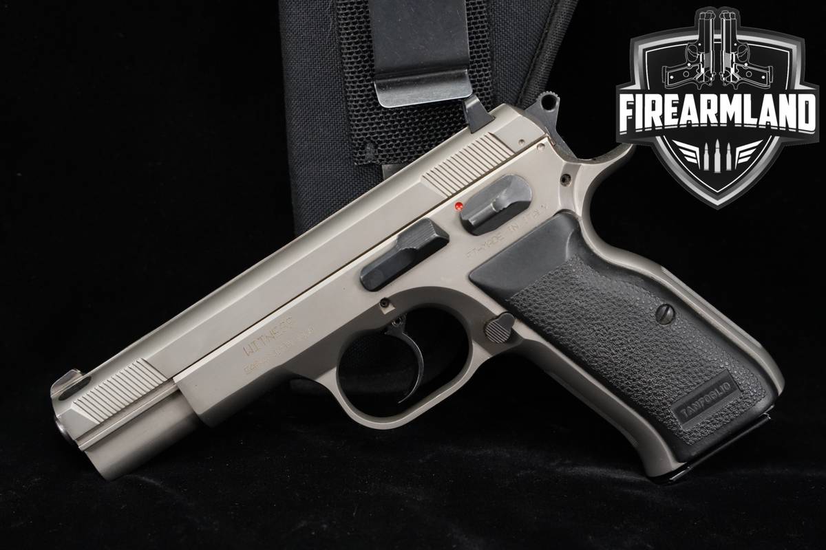 Tanfoglio Witness Steel Full Size 40 S&W 4.5" Silver DA/SA CZ-75 +HOLSTER