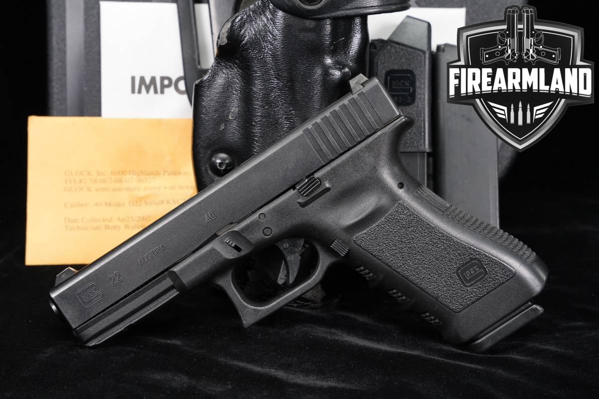 Glock 22 G22 Gen3 40 S&W 4.49" +3 MAGS, ORIG CASE, Safariland OWB HOLSTER