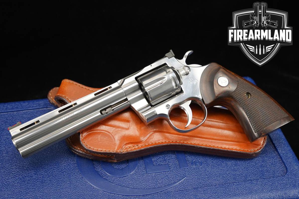 Colt Python 357 Magnum 6" Stainless +OG CASE, HOLSTER