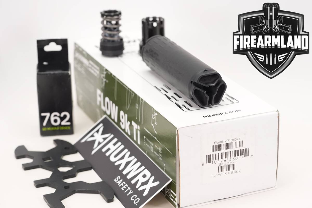 HuxWrx Flow 9K TI 9mm Luger 5.3" Suppressor FLOW9K Silencer
