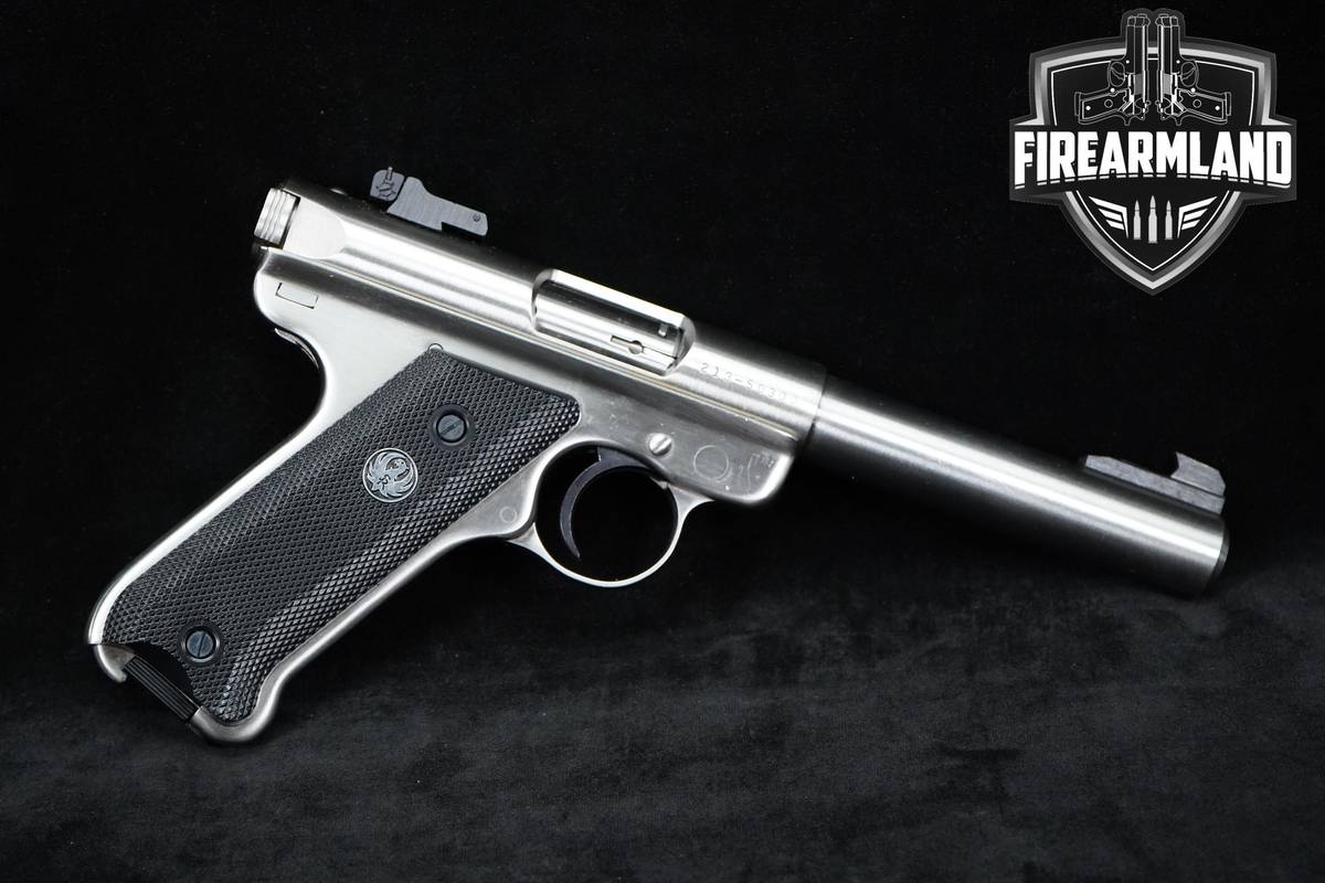 VINTAGE 1988 Ruger Mark II Target 22LR 5.5" Satin Stainless MK-2 +ORIG BOX