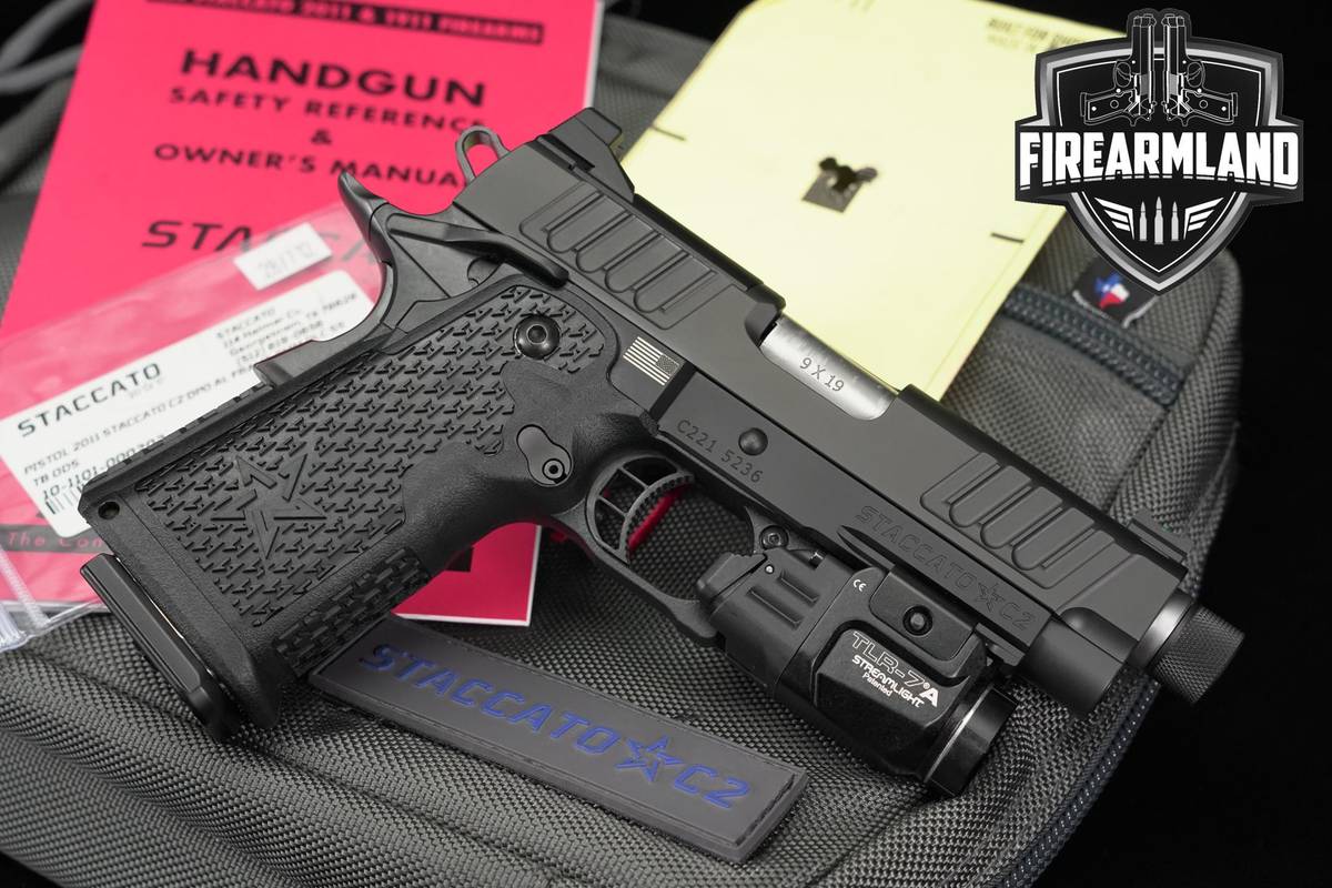 Staccato STI C2 Optic-Ready 2011 9mm 1911 4.5" +ORIG CASE & STREAMLIGHT