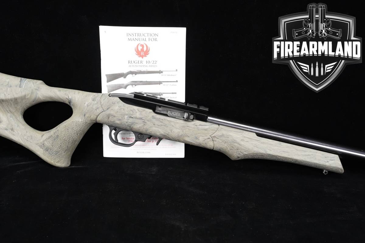 Ruger 10/22 22LR 18" Black & Grey/White Marbled Hogue-Stock 1022 10-22