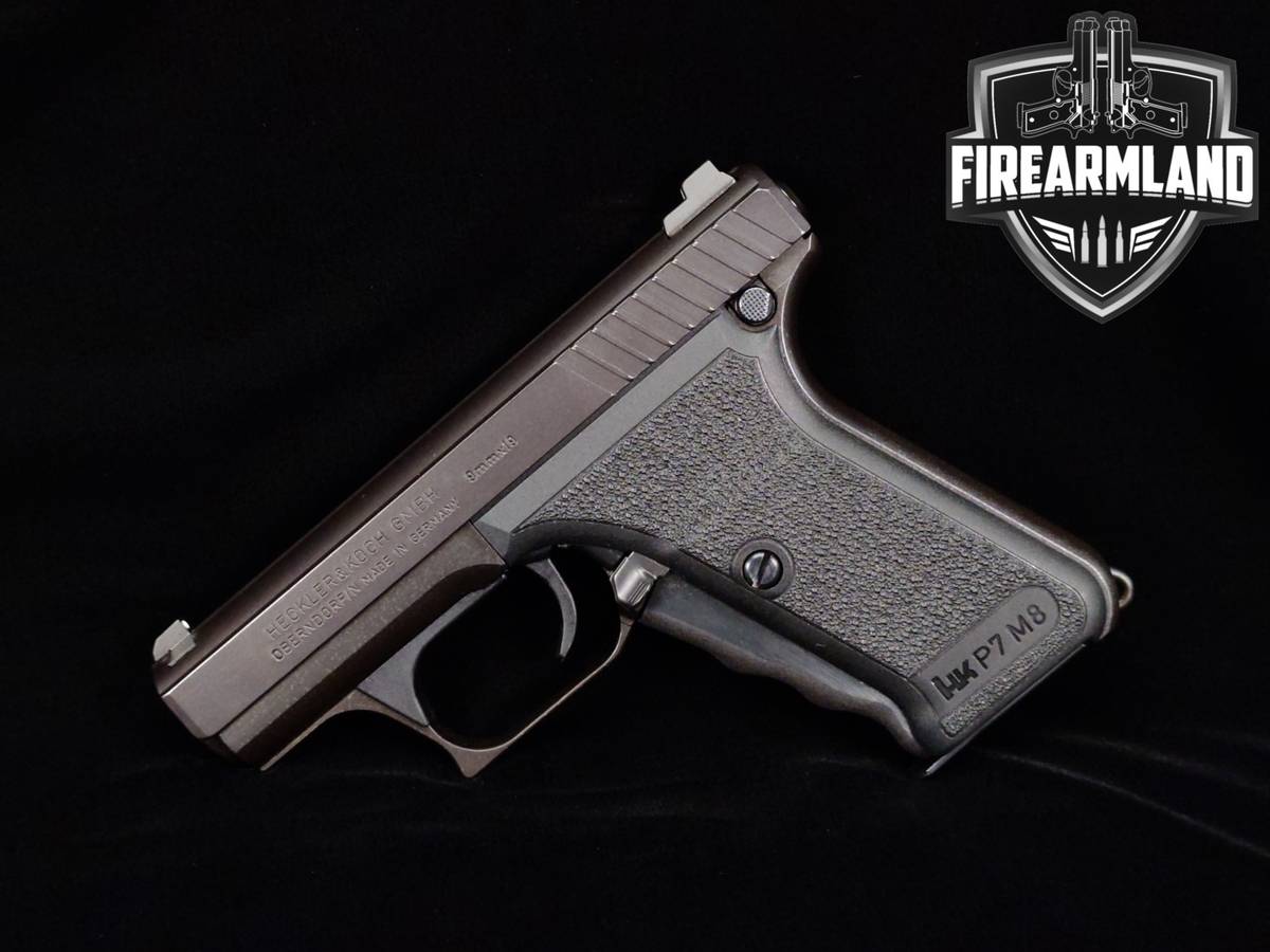 DESIRED! Heckler & Koch P7 M8 9mm 4.13" +2 MAGS & ORIG CASE