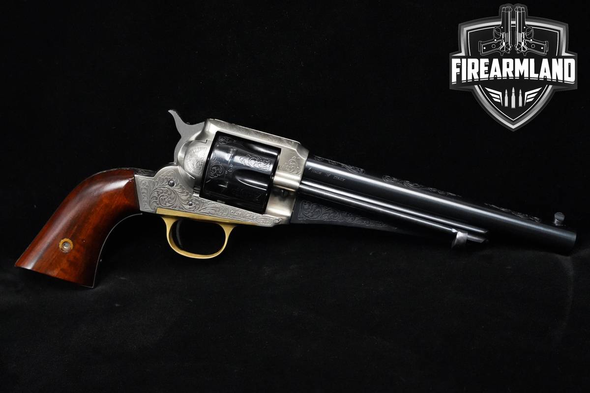 A Uberti Model 1875 Outlaw Engraved 357 Magnum 7.5" A-Uberti 1875 +ORIG BOX