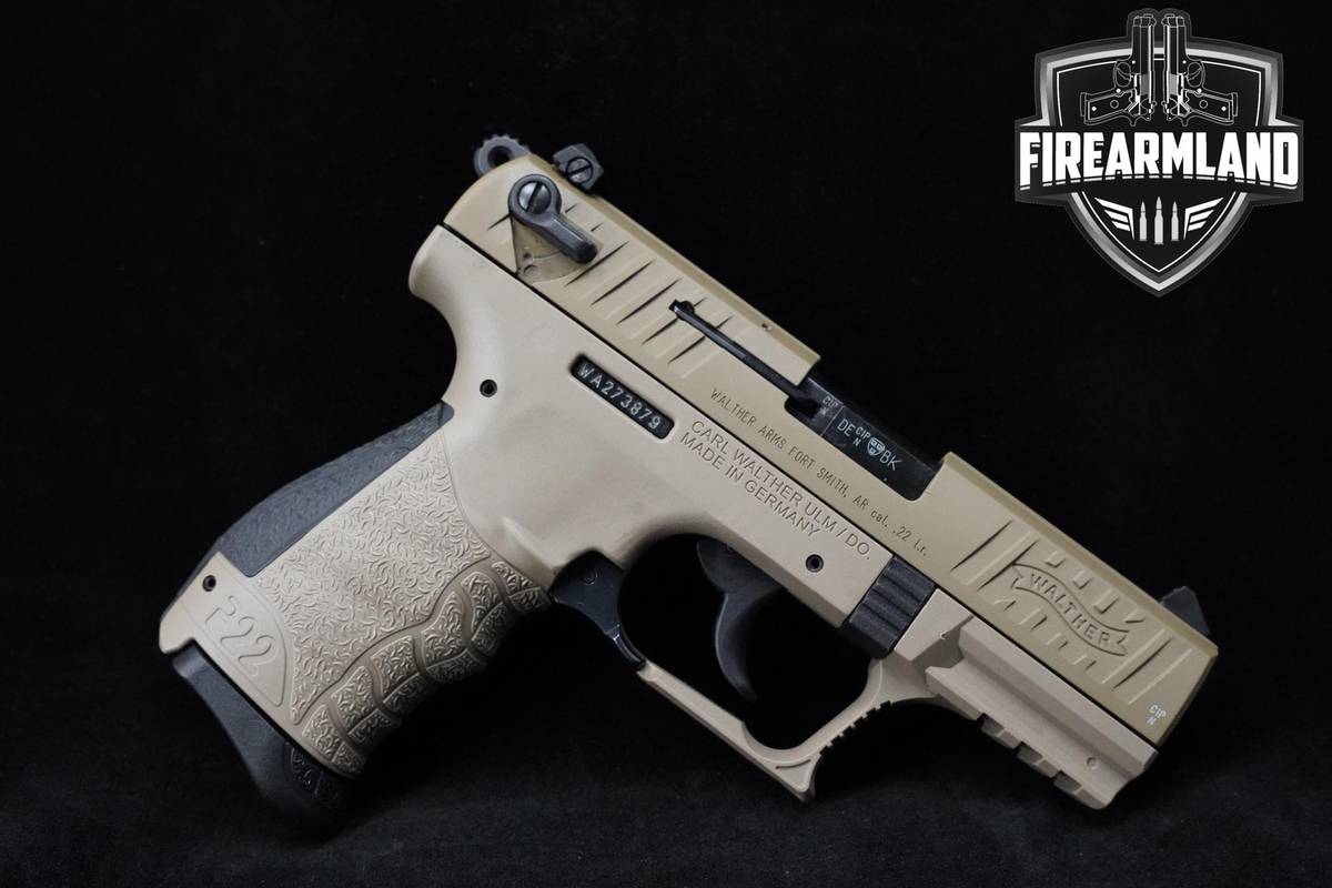 COMPLIANT Walther P22 CA FDE 22LR 3.42" FDE Walther P-22-CA +4 MAGS