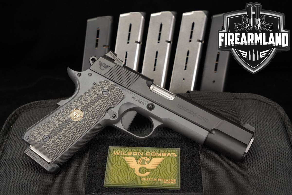 Wilson Combat WC Ultralight Carry 45 ACP 1911 Stainless +6 MAGS, ORIG CASE