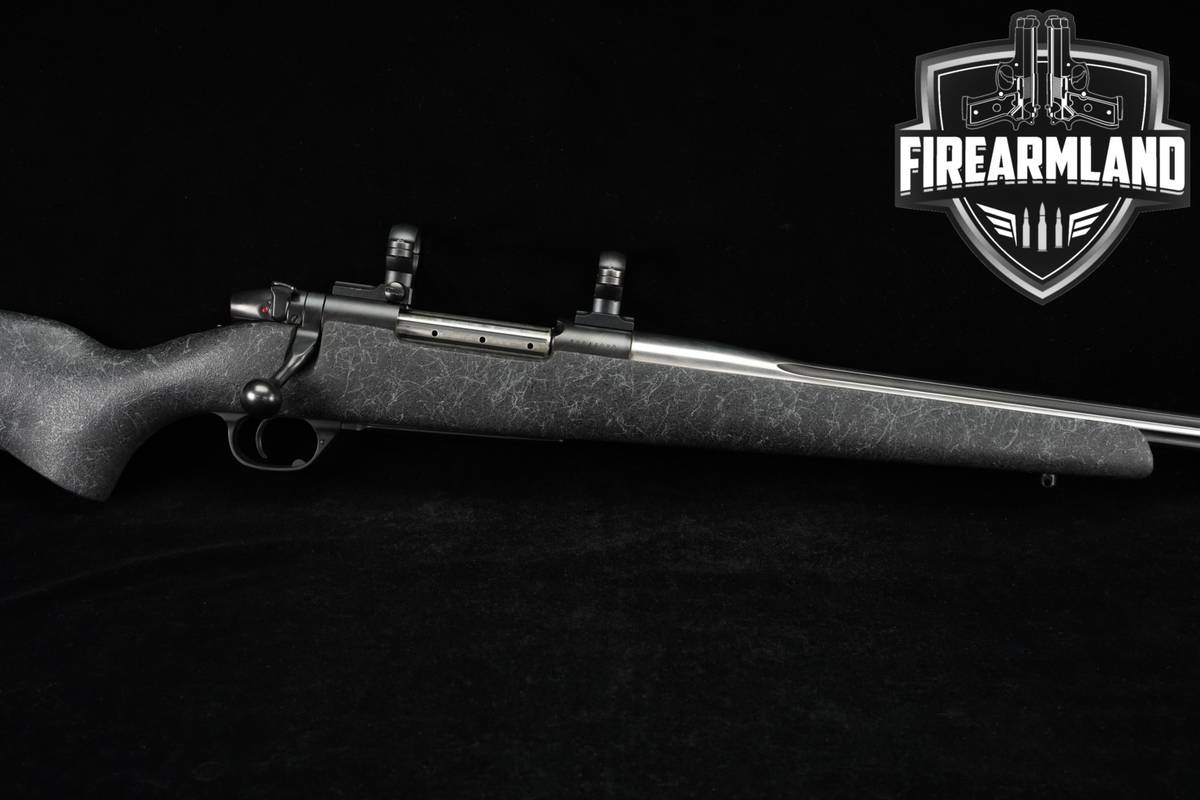 Weatherby Mark V Accumark 340 Wby Magnum 24 Stainless & Gray/Black FLUTED