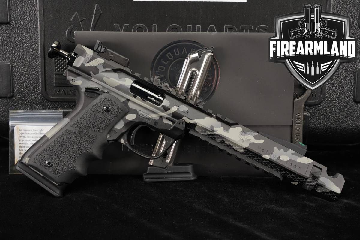 Volquartsen Black Mamba 22LR 6" Gray/Black/White Camo +2 MAGS & ORIG CASE