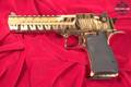 Magnum Research Desert Eagle Mark XIX .50 AE Titanium Gold Tiger Stripe in Excellent Condition Image 2