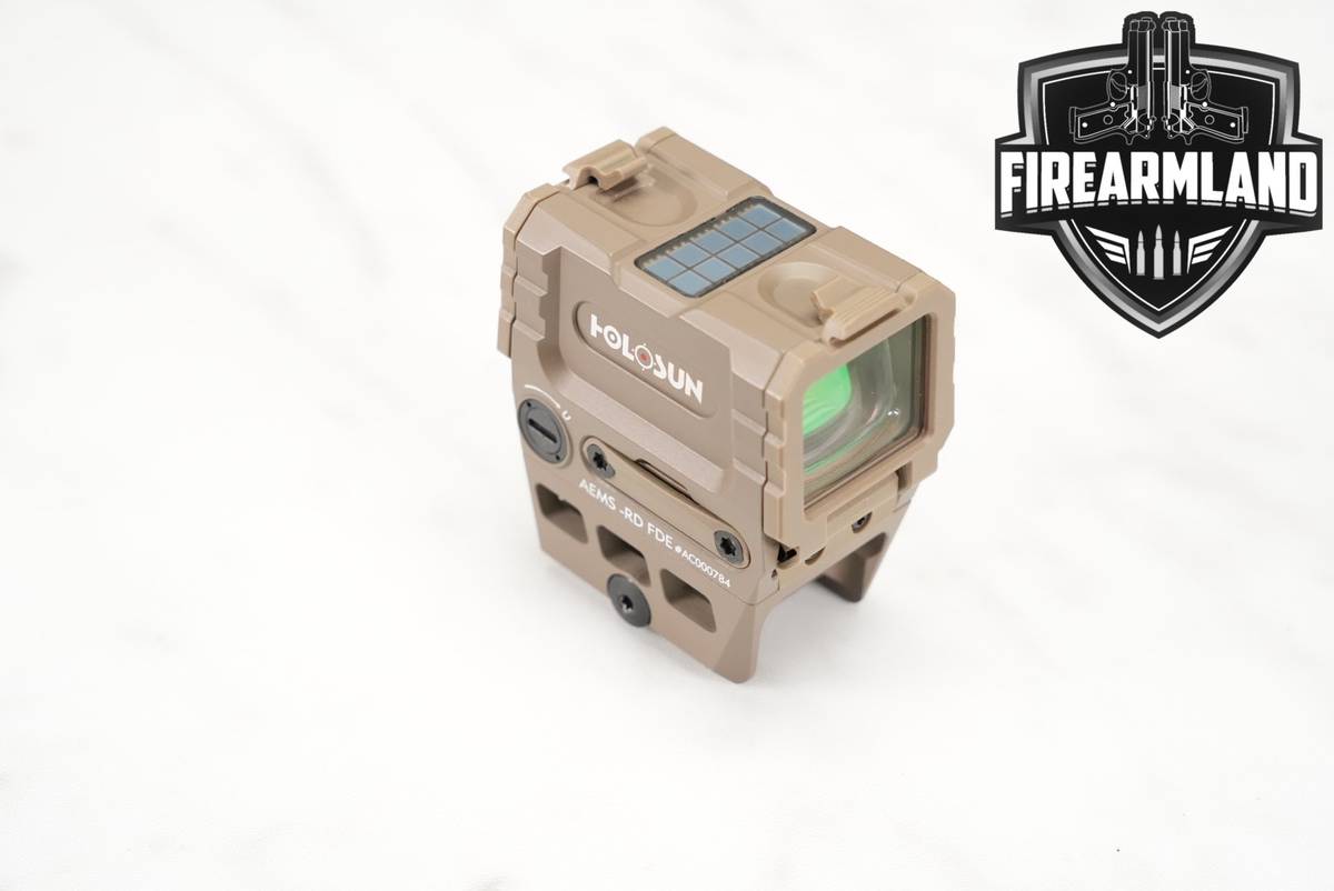 Holosun AEMS-RD FDE OPMOD 2 MOA & 65 Ballistic Circle Dot Red Sight