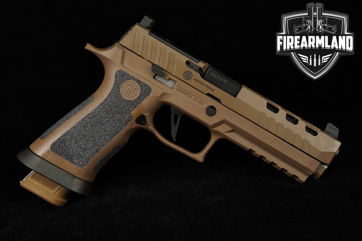 Sig Sauer P320-XFIVE DH3 Custom Works OR 9mm 5" Coyote Tan P-320 +ORIG CASE