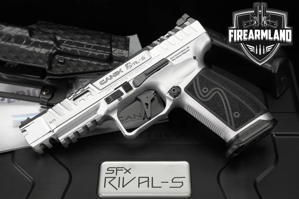 MATCH Canik SFx Rival-S Chrome 9mm 5" +2 MAGS, ORIG CASE & HOLSTER