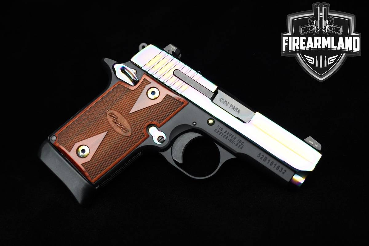 LIKE-NEW Sig Sauer P938 Rainbow 9mm 3" Rainbow PVD Sig P938 Sauer +HOLSTER