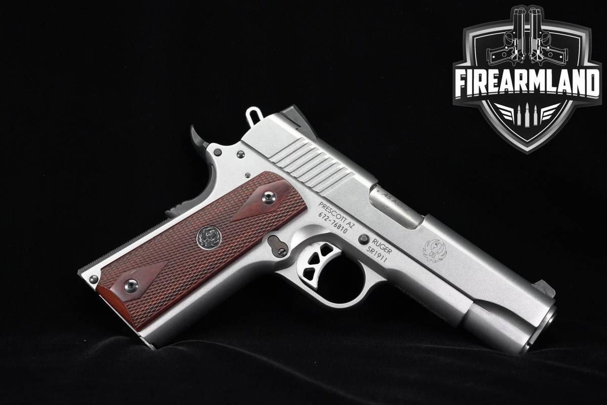 Ruger SR1911 Commander 45 ACP 1911 4.25" SR Novak +2 MAGS & ORIG BOX