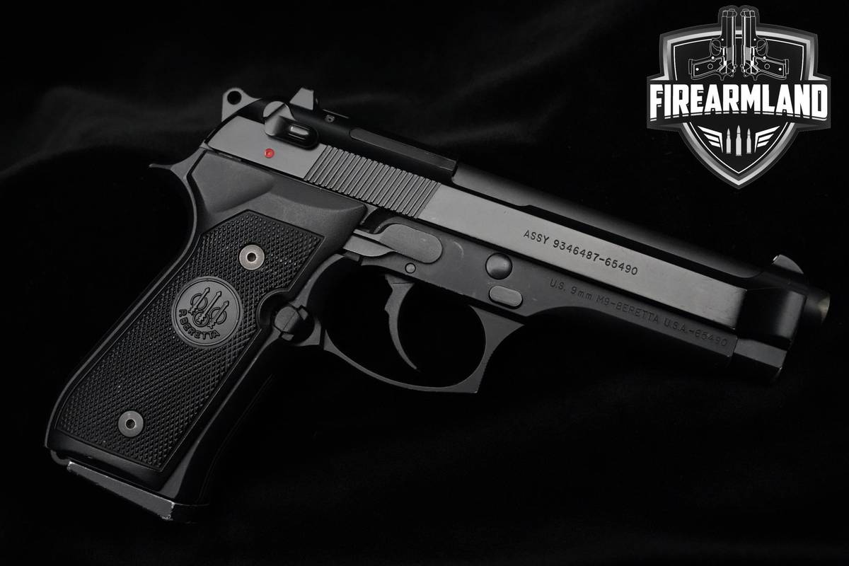 Beretta M9 9mm 4.9" Black Bruniton Pistol +2 MAGS