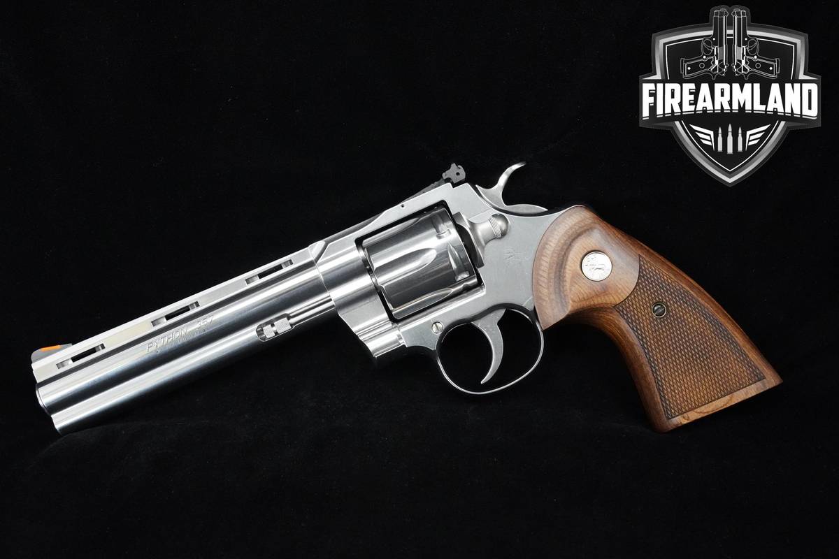 Colt Python Gen 2 357-Magnum 6" Polished Stainless Colt Python +ORIG CASE