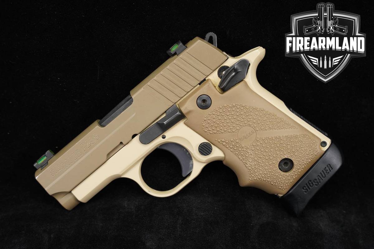Sig Sauer P238 Desert 380 ACP 1911 2.7" Two-Tone FDE +2 MAGS & ORIG CASE