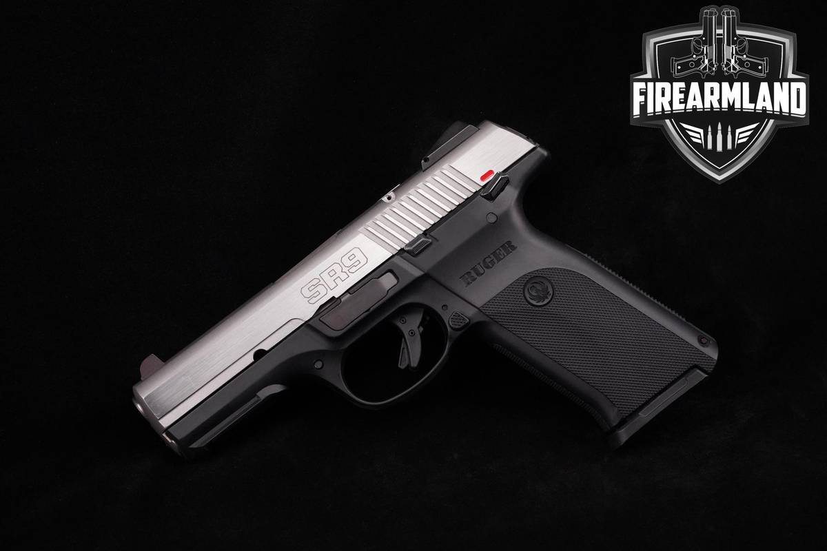 DISCONTINUED Ruger SR9 Stainless 9mm 4.14" Two-Tone Stainless SR-9 +2 MAGS