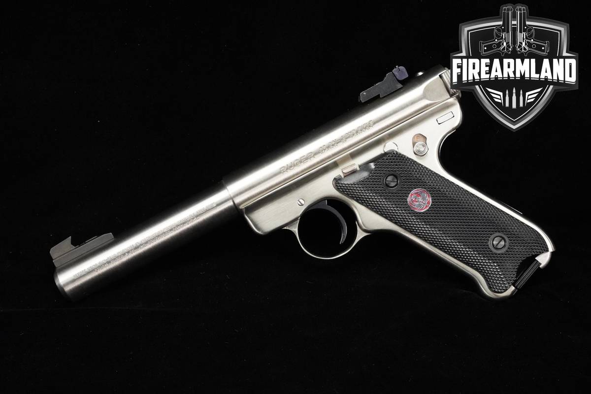 Ruger Mark II Target 22LR 5" Satin Stainless +2 MAGS