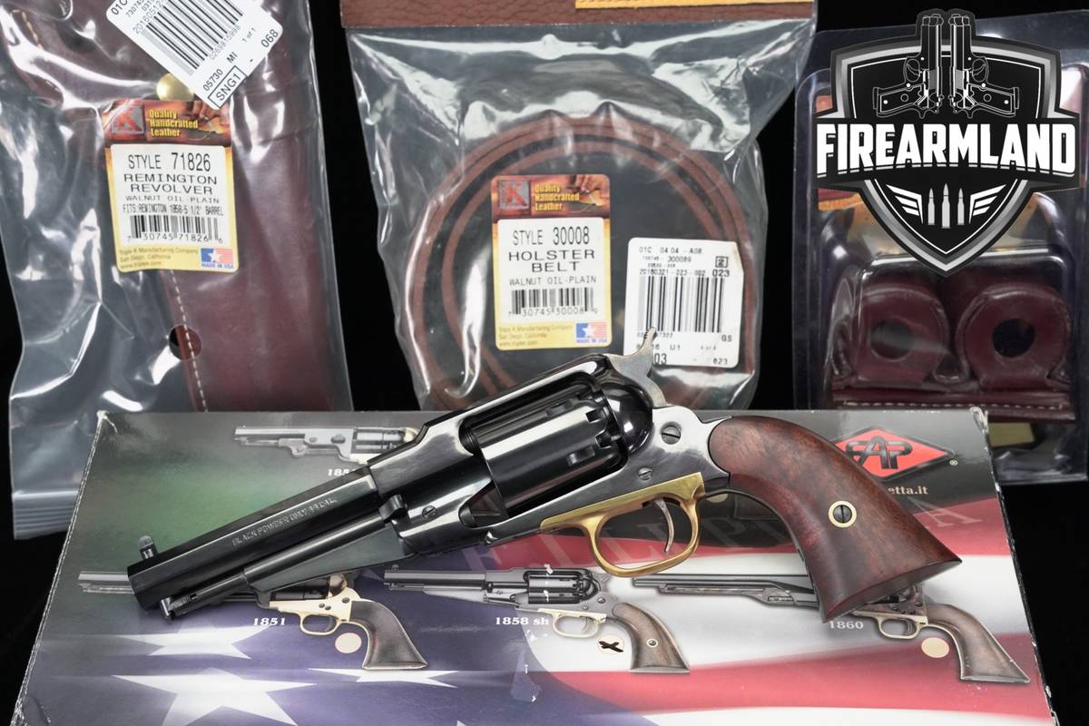 Pietta 1858 New Model Army Sheriff Steel Frame 44 BPM 5.5" +ORIG BOX