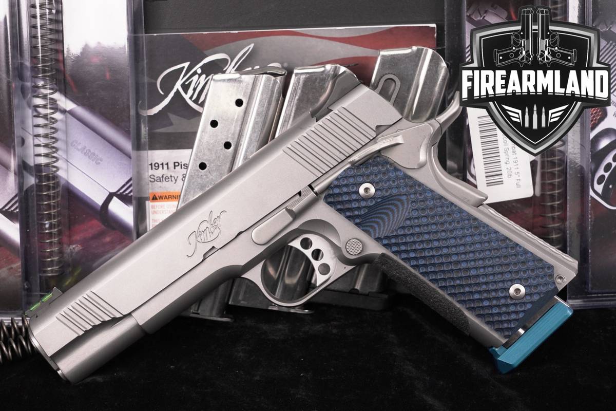 Kimber Stainless II 9mm 1911 5" WILSON COMBAT UPGRADES +4 MAGS & ORIG CASE