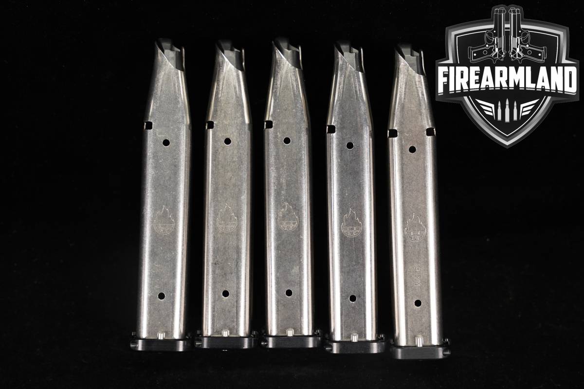 Atlas Gunworks FIVE (5) 2011 DS 1911 21 Round Magazines 9mm Luger Mags