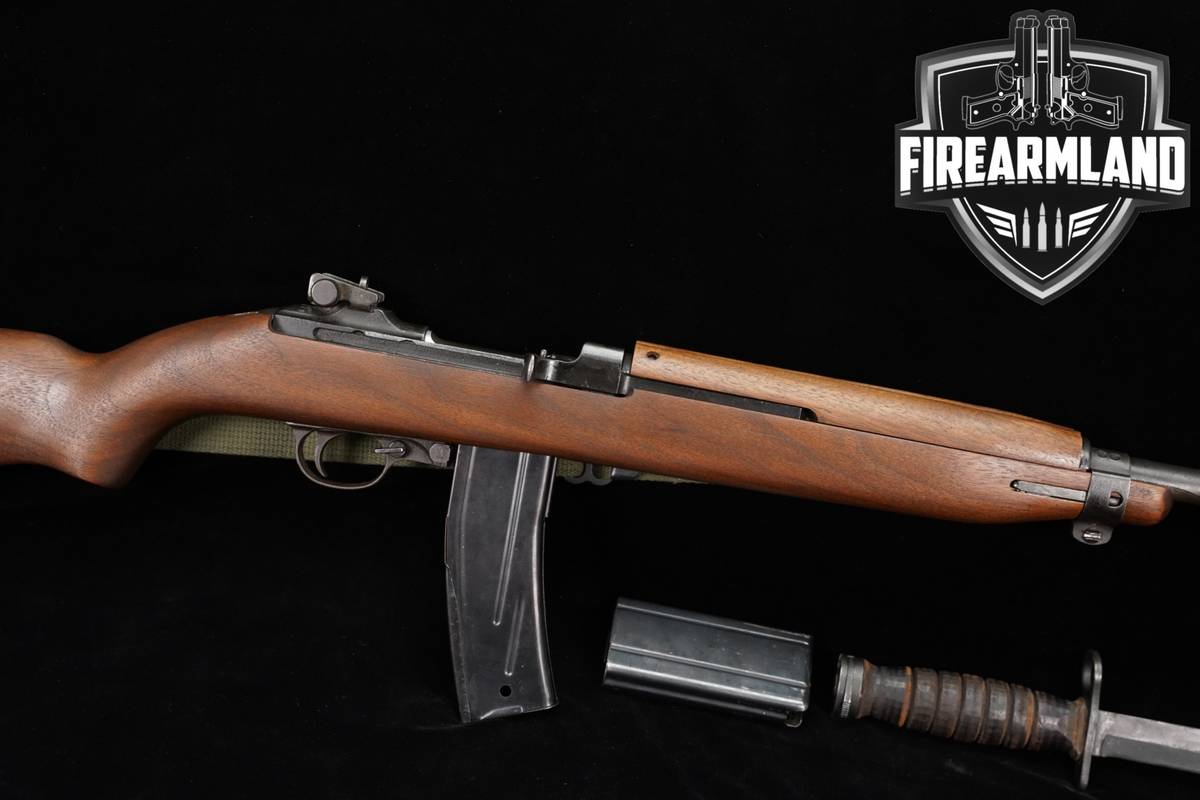 1944 Inland Mfg M1 30 Carbine 18" Parkerized WW2 GM +2 MAGS, BAYONET