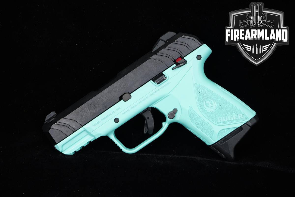 TALO Exclusive Ruger Security-9 Compact Turquoise/Black 9mm 3.42
