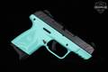 2021 Sturm Ruger Security-9 Compact, TALO Exclusive, Turquoise/Black 9mm Luger Two-Tone Black & Turquoise in Good Condition Image 4