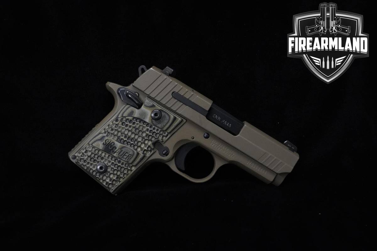 Sig Sauer P938 Scorpion 9mm FDE P938 P-938 +ORIG CASE & HOLSTER