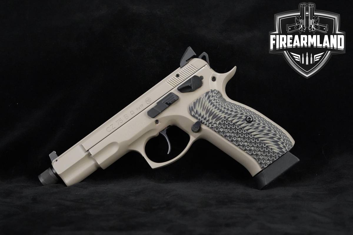 CZ 75 B Omega 9mm 5" FDE CZ-75-B-Omega 75B +2 MAGS & ORIG CASE