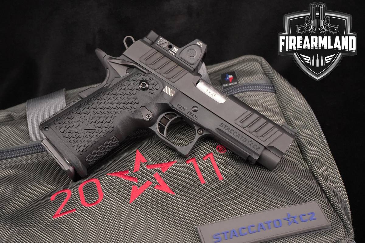 Staccato STI C2 DPO 9mm 1911 3.9" 2011 +3 MAGS, CASE & TRIJICON RMR