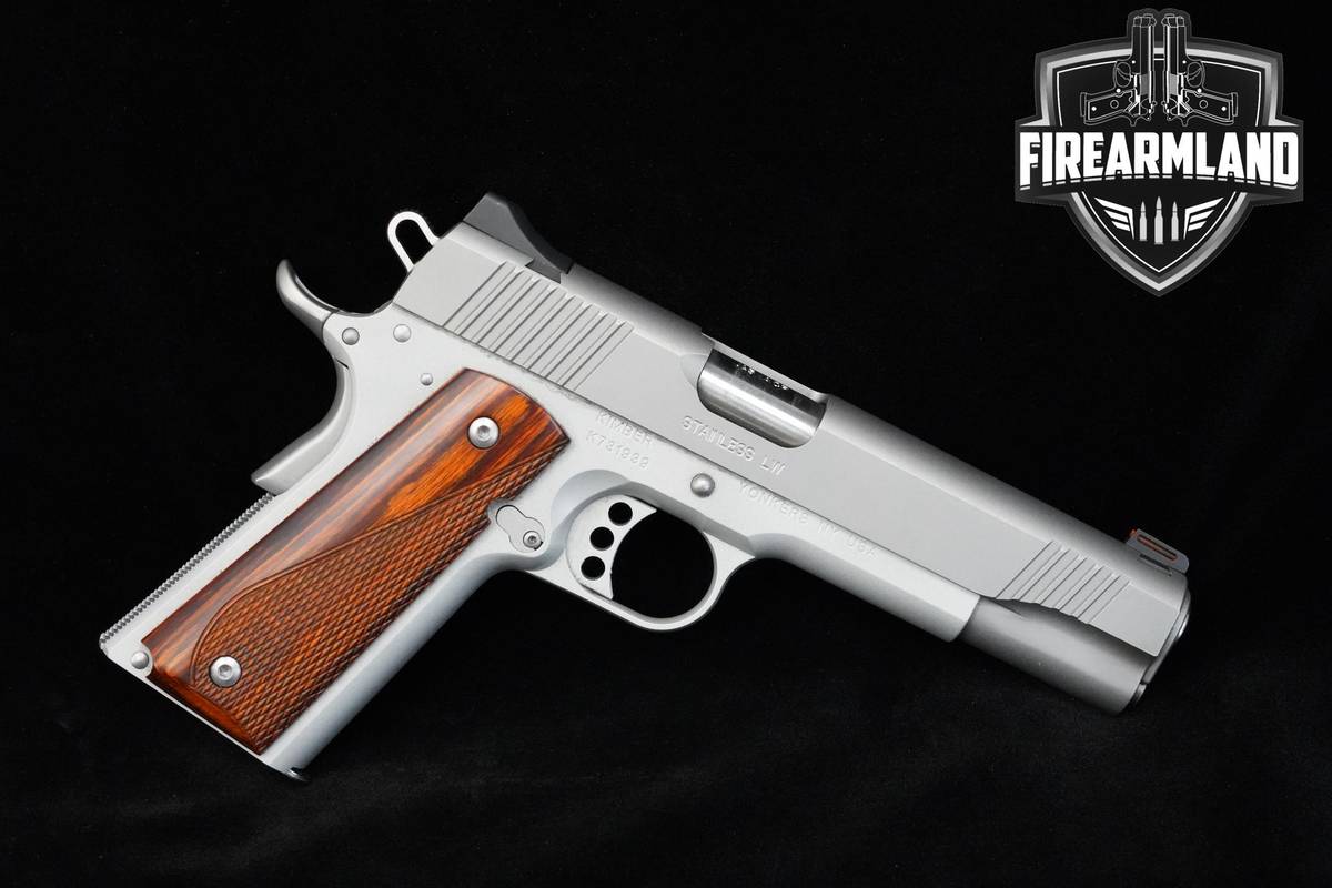 Kimber Stainless LW Rosewood 45 ACP 1911 5" Matte Stainless Kimber LW