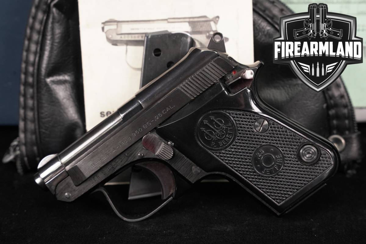 Beretta Mod 950 BS Jetfire 25 ACP (6.35Mm) 2.4" Blued 950BS +2 MAGS