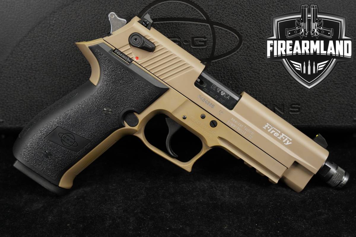 German Sport Guns GSG FireFly Silencer Version 22LR 4.9" Tan +ORIG CASE