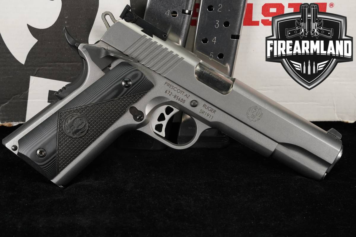 Ruger SR1911 Target 45 ACP Series 70 1911 Stainless SR +3 MAGS & ORIG BOX
