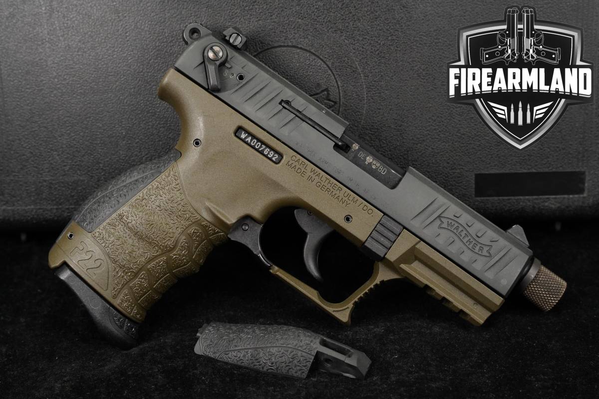 Walther P22 Q Series Military 22LR Two-Tone OD Green P 22 P22Q +ORIG CASE