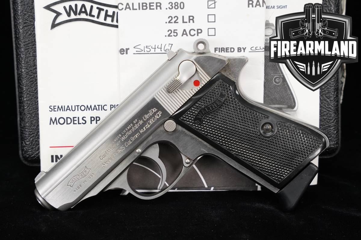 1998 JAMES BOND! Walther PPK/S 380 ACP 3.3" DA/SA Stainless PPKS +ORIG CASE