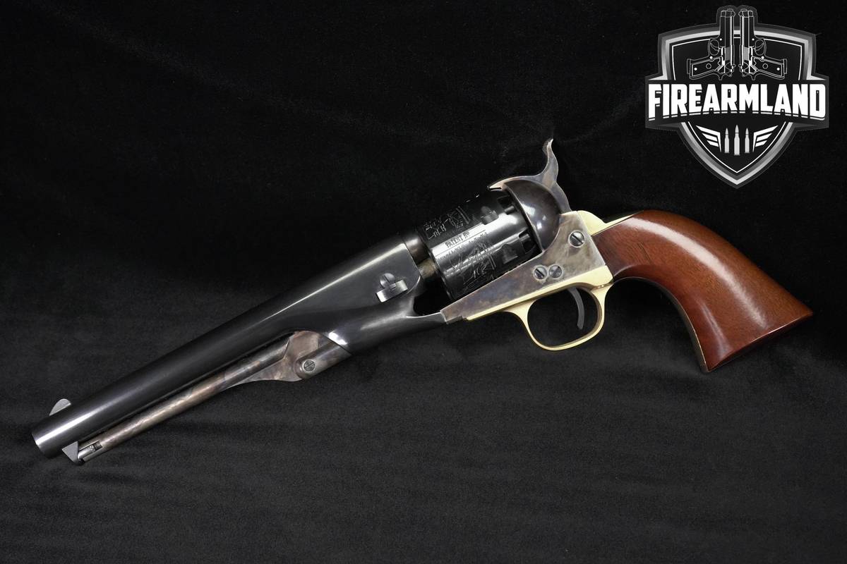 A Uberti 1861 Navy Civil Brass 36 Black Powder 7.5" M1861 Target Revolver