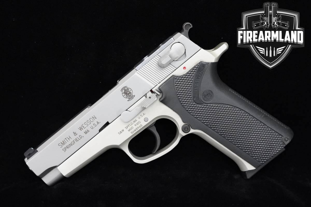 Smith & Wesson (S&W) Model 910S 9mm 4" Silver S&W 910S +2 MAGS & HOLSTER