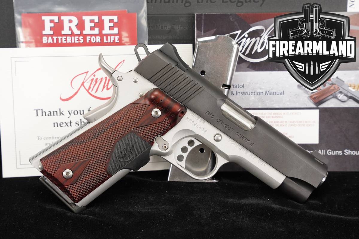 Kimber Pro Crimson Carry II 45 ACP 1911 Two-Tone +ORIG CASE, LASERGRIPS