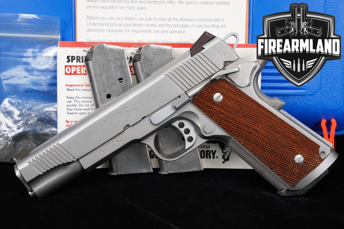 Springfield Armory Model 1911-A1 TRP 45 ACP 5" Stainless 1911A1 +ORIG CASE